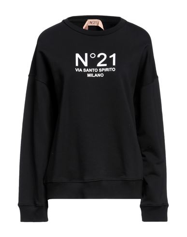 Shop N°21 Woman Sweatshirt Black Size 8 Cotton