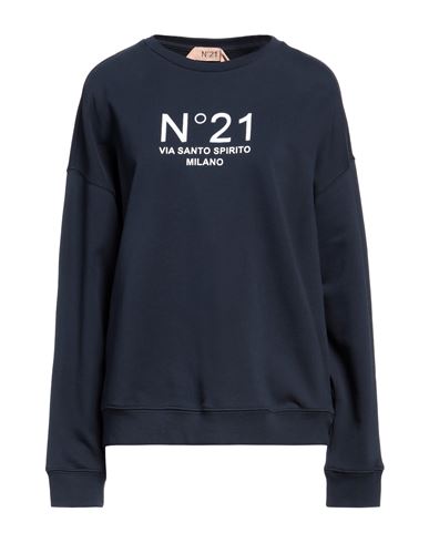 Shop N°21 Woman Sweatshirt Navy Blue Size 10 Cotton
