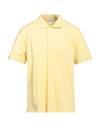 Shop Sandro Man Polo Shirt Yellow Size Xl Cotton