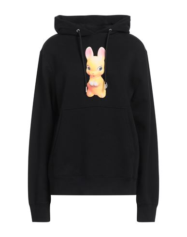 Sandro Man Sweatshirt Black Size Xs Cotton, Elastane In Black