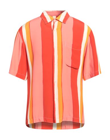 Shop Sandro Man Shirt Red Size Xl Viscose