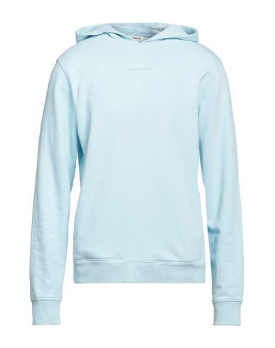 Shop Sandro Man Sweatshirt Sky Blue Size L Cotton, Elastane