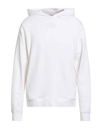 Sandro Man Sweatshirt White Size Xl Cotton, Elastane In White