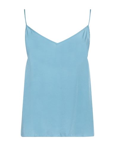 ALESSIA SANTI ALESSIA SANTI WOMAN TOP LIGHT BLUE SIZE 6 VISCOSE, CUPRO 