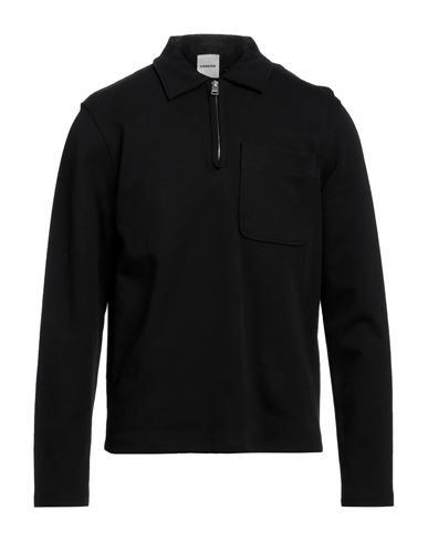 Shop Sandro Man Polo Shirt Black Size Xl Cotton
