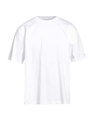 Shop Sandro Man T-shirt White Size M Cotton, Elastane