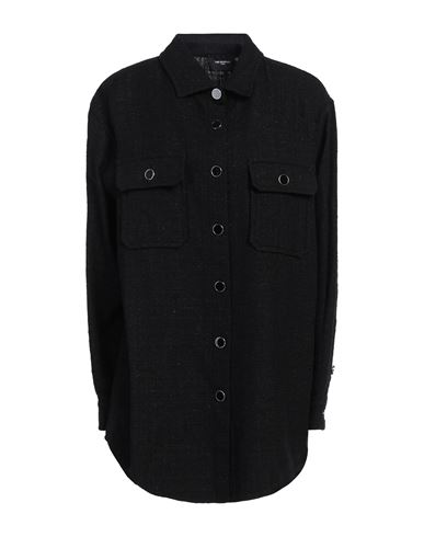 The Kooples Woman Shirt Black Size 3 Cotton, Viscose, Polyamide, Metallic Fiber