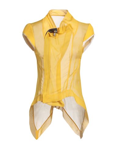 Rick Owens Woman Shirt Yellow Size 6 Silk