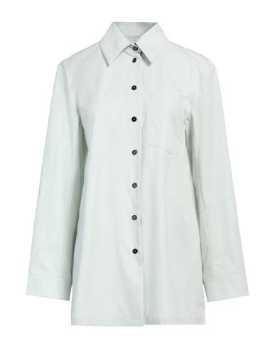 Shop Jil Sander Woman Shirt Light Green Size 6 Cotton