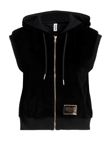 Shop Moschino Woman Sweatshirt Black Size Xl Cotton, Polyester, Elastane