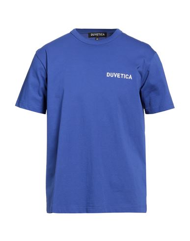 Duvetica Man T-shirt Blue Size 40 Cotton In Blue