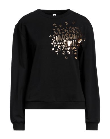 Moschino Woman Sweatshirt Black Size Xl Cotton, Elastane