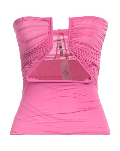 Rick Owens Woman Top Fuchsia Size 8 Cupro, Elastane In Pink