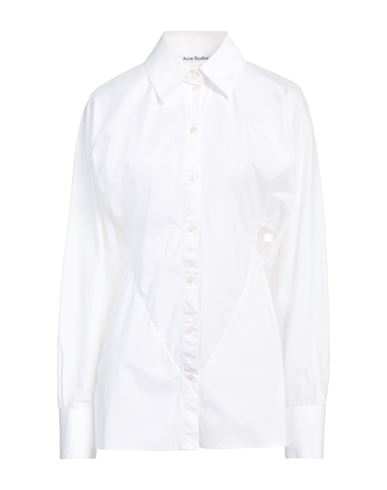 Shop Acne Studios Woman Shirt White Size 6 Cotton, Elastane