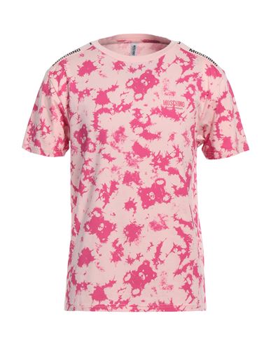 Shop Moschino Man Undershirt Pink Size M Cotton, Elastane