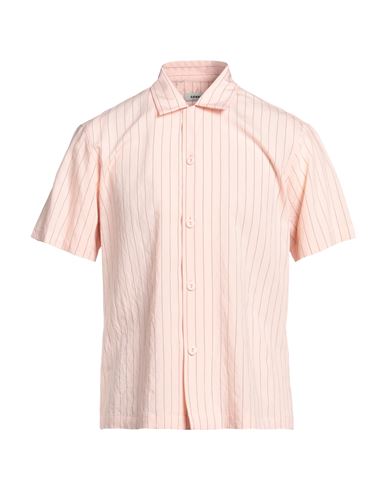 Shop Sandro Man Shirt Blush Size M Viscose, Polyamide In Pink