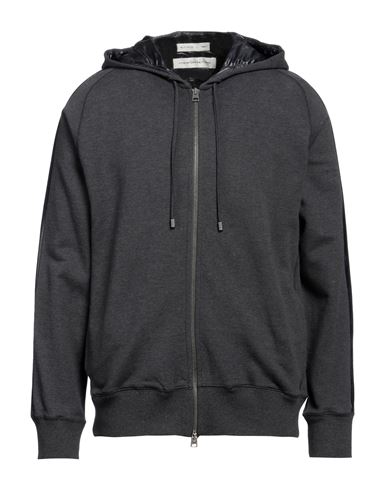 Shop Etro Man Sweatshirt Lead Size L Cotton, Cashmere, Polyamide In Grey