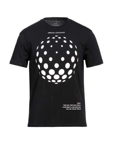 Shop Armani Exchange Man T-shirt Black Size S Cotton