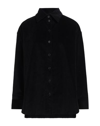 The Kooples Woman Shirt Black Size 2 Cotton, Elastane