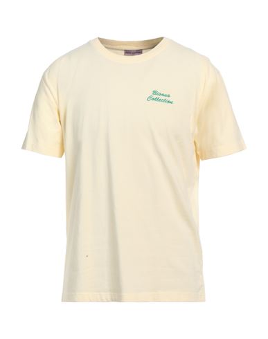 Shop Bisous Man T-shirt Light Yellow Size L Cotton