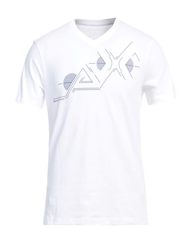 Shop Armani Exchange Man T-shirt White Size L Cotton