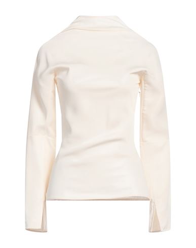 Shop Jil Sander Woman Top Cream Size 00 Viscose In White