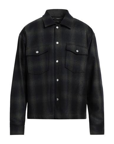 The Kooples Man Shirt Black Size Xxl Wool, Polyamide