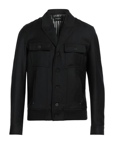 The Kooples Man Shirt Black Size M Wool, Acrylic, Merino Wool, Polyamide