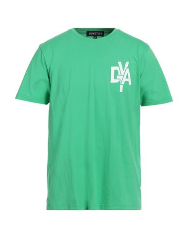 Shop Duvetica Man T-shirt Green Size M Cotton