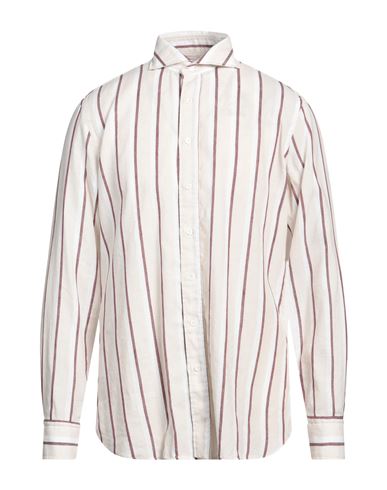 Shop Lardini Man Shirt Cream Size 16 Linen, Cotton In White