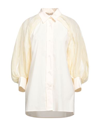 Gentryportofino Woman Shirt Ivory Size 8 Cotton In White