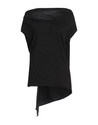 Gentryportofino Woman Top Black Size 8 Cotton