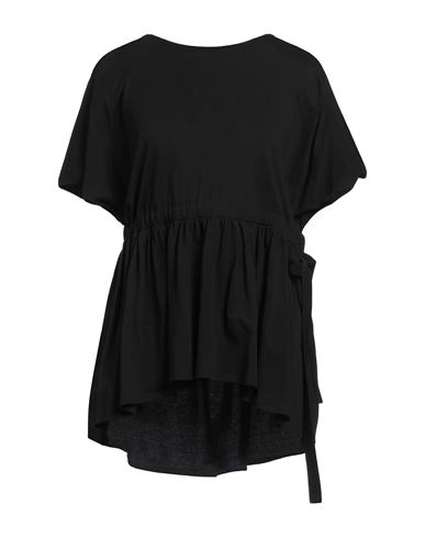 Gentryportofino Woman Top Black Size 10 Cotton