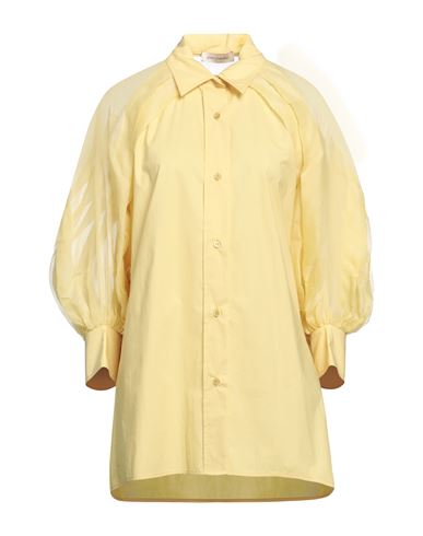 Gentryportofino Woman Shirt Yellow Size 8 Cotton