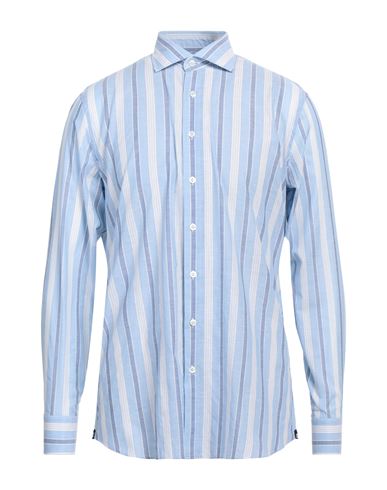 Lardini Man Shirt Sky Blue Size 17 ½ Cotton