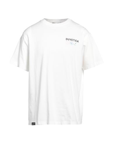 Shop Duvetica Man T-shirt Off White Size L Cotton