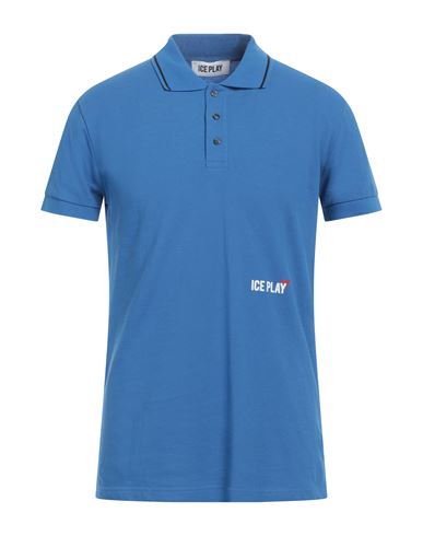 Shop Ice Play Man Polo Shirt Azure Size S Cotton In Blue