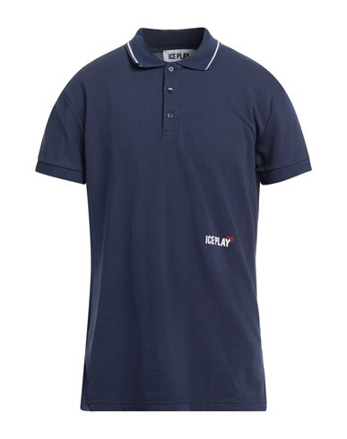 Shop Ice Play Man Polo Shirt Navy Blue Size S Cotton