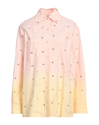 Shop Sandro Woman Shirt Blush Size 2 Cotton, Glass, Brass In Pink