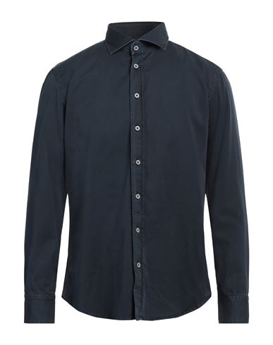 Shop Bastoncino Man Shirt Midnight Blue Size 16 ½ Cotton
