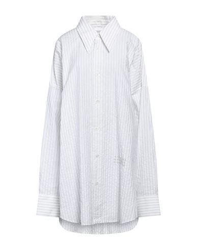 Mm6 Maison Margiela Woman Shirt White Size L Cotton, Polyester