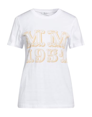 Shop Max Mara Woman T-shirt White Size M Cotton