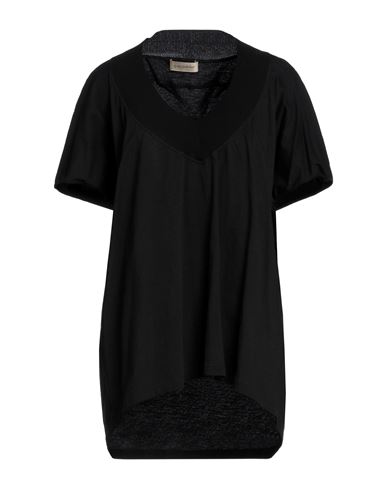 Gentryportofino Woman T-shirt Black Size 8 Cotton