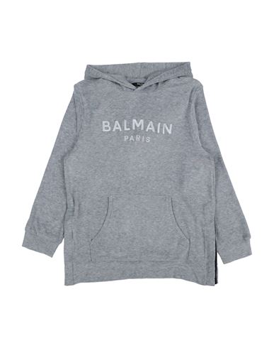 Shop Balmain Toddler Girl Sweatshirt Grey Size 6 Cotton, Polyamide