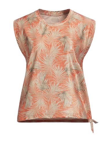 Fisico Woman T-shirt Orange Size L Polyamide, Polyester, Elastane