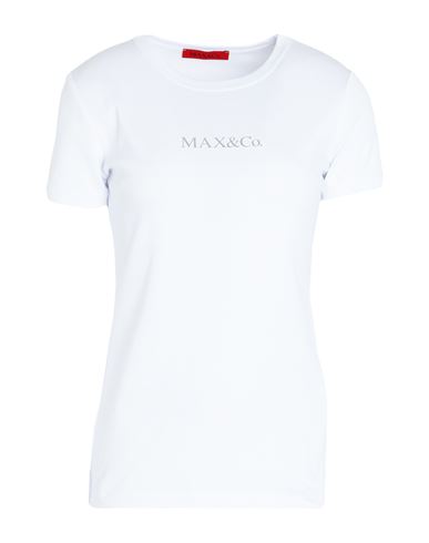 Max & Co . Logotee Woman T-shirt White Size Xl Cotton