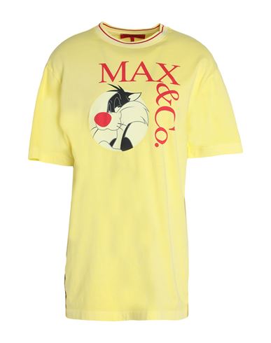 Shop Max & Co . Izzy Woman T-shirt Yellow Size Xl Cotton