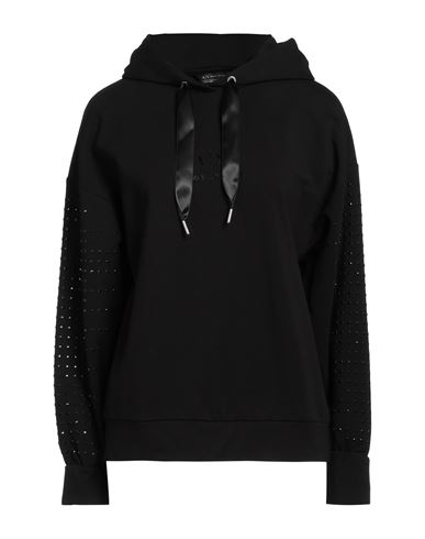Shop Armani Exchange Woman Sweatshirt Black Size S Cotton, Elastane