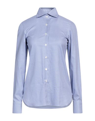 Shop Finamore 1925 Woman Shirt Blue Size 6 Cotton