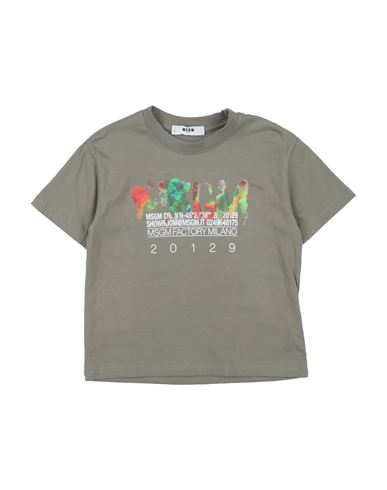 Msgm Babies'  Toddler Boy T-shirt Grey Size 6 Cotton In Gray
